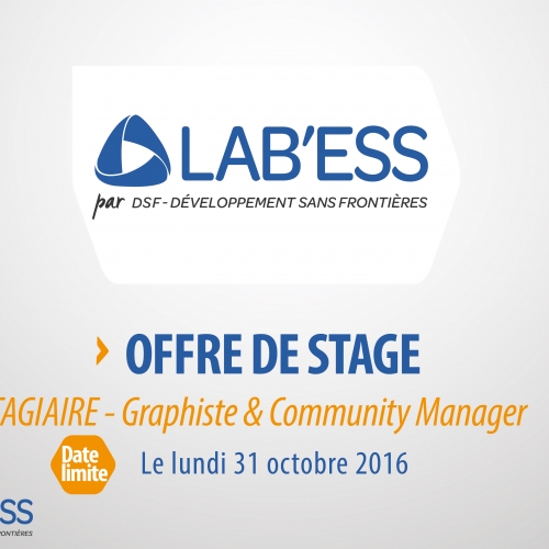 Le Laboratoire de l’Economie Sociale et Solidaire (LAB’ESS) recrute un Stagiaire – Graphiste & community manager