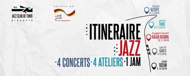 Itinéraire jazz: l&rsquo;évolution du jazz en 4 ateliers, 4 concerts