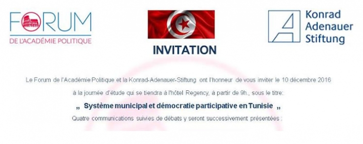 « Système municipal  et démocratie participative en Tunisie »