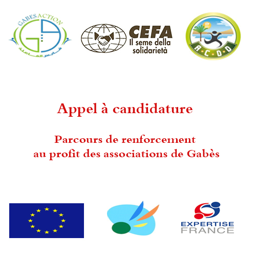 CEFA, Gabès Action et l&rsquo;ACDD lancent un Appel à candidature au profit des associations de Gabés
