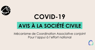 COVID-19 : Communiqué Jamaity « Mécanisme de Coordination Associative conjoint Pour l’appui à l’effort national »