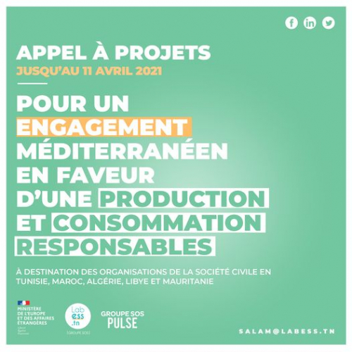 Appel à projets  Pour un engagement méditerranéen en faveur d’une production et consommation responsables-Lab&rsquo;Ess