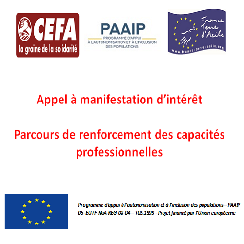 Appel à Candidatures (Parcours de renforcement des capacités professionnelles) – CEFA