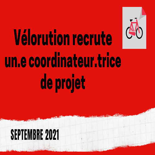 Un/e coordinateur/trice de projet-Vélorution