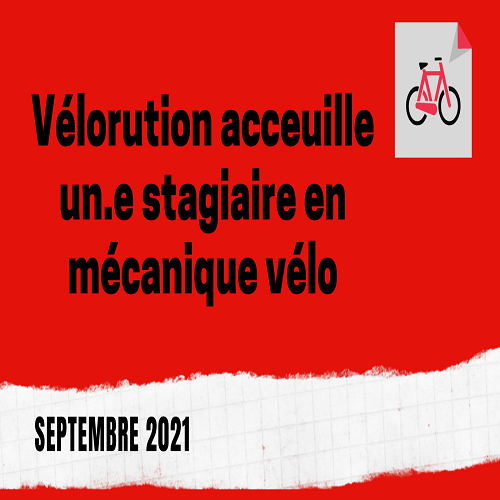 Un Stage en Mécanique vélo-Vélorution Tunisie