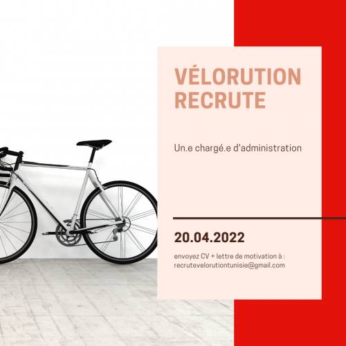 Un.e charge.e d’administration-Vélorution Tunisie